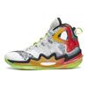 Li-Ning Cloud Anti-Slip Shock Absorbing Lightweight Rebound High-Top Basketball Shoes Kids Sneakers White Gray YKBT070-7