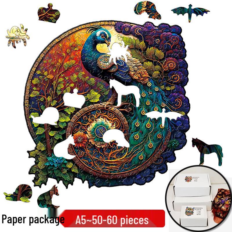 Irregular Animal Dog Penguin Wooden Puzzle in Stock