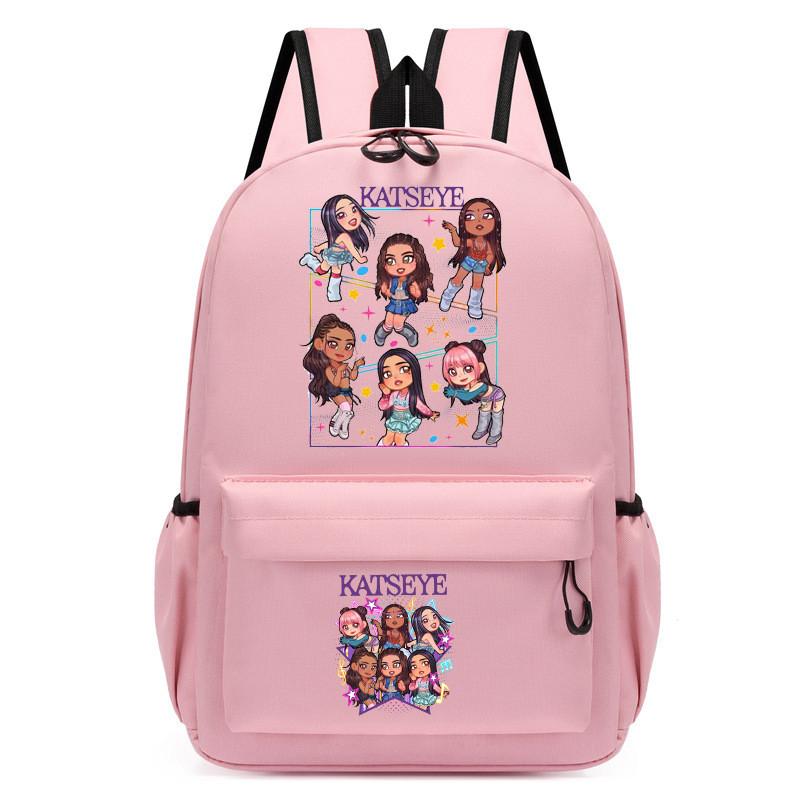 1216-1 Children Fashion KATSEYE Printed Backpack Student School Waterproof Small Bag