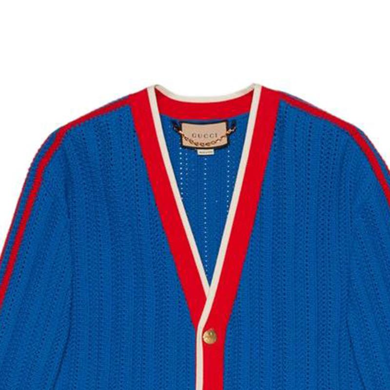 Gucci X Adidas Originals FW22 Pullover Herren Blau 701468-XKCDW-4153