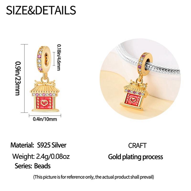 Girl Metal Chinese Knot Lucky Cat Lion Dance Charms Fit Original Bangle Necklace Make your own Beads Ideal for Accessory Elegant Fashion Beautiful