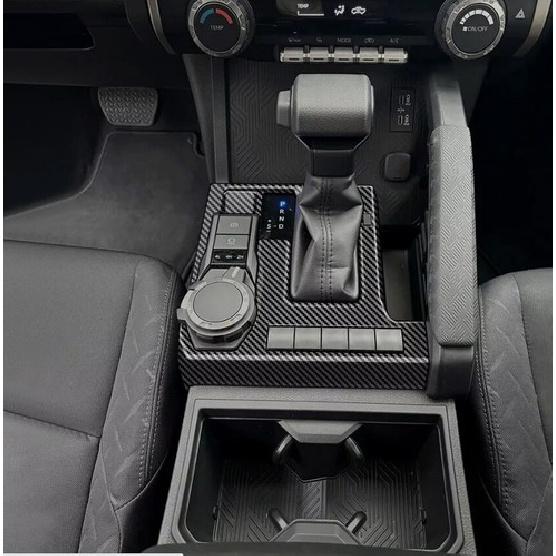 For 2024 Toyota Tacoma SR SR5 Accessories Carbon Fiber Gear Shift Panel Cover