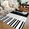 Piano Keyboard Illustration Non Slip for Living Room Bedroom Kids Baby Room and Playroom Floor Carpet Yoga