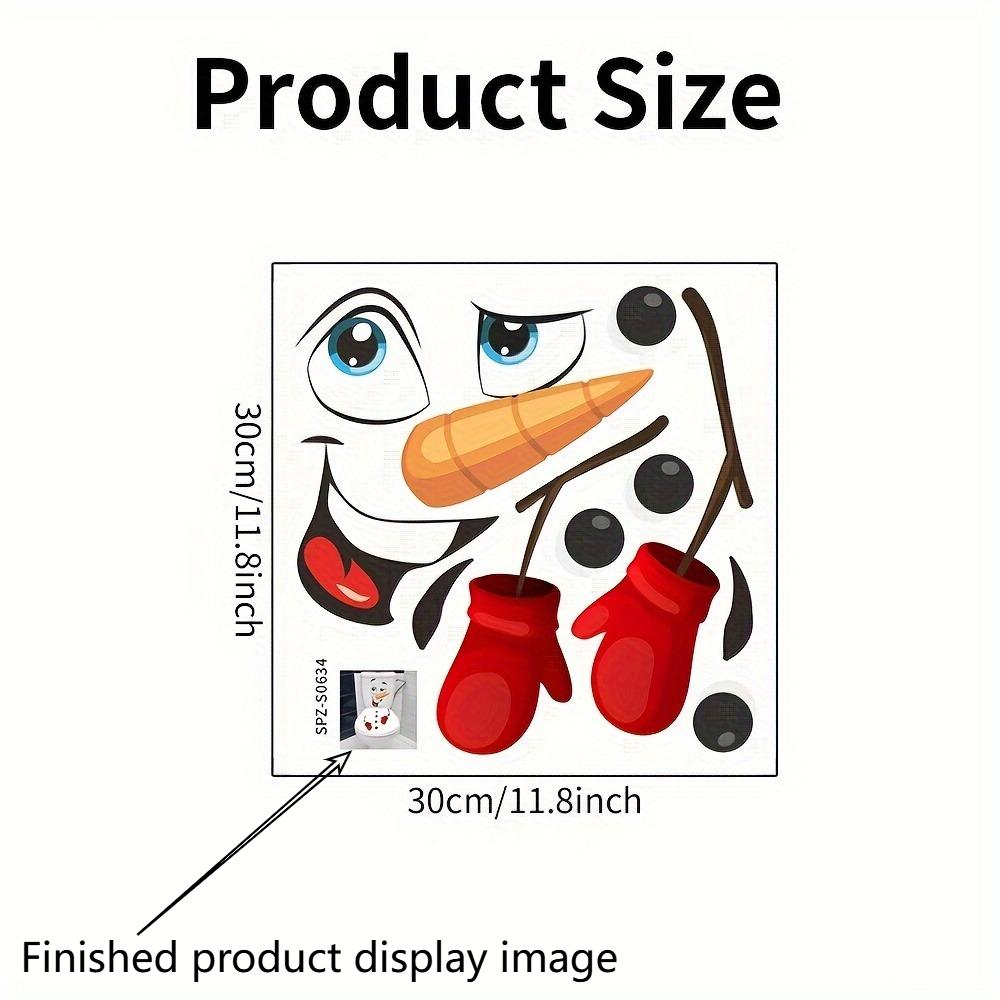 1pc Christmas Snowman Toilet Lid Decal - Waterproof, Self-Adhesive PVC Bathroom Sticker for Holiday Decor, Best for Christmas