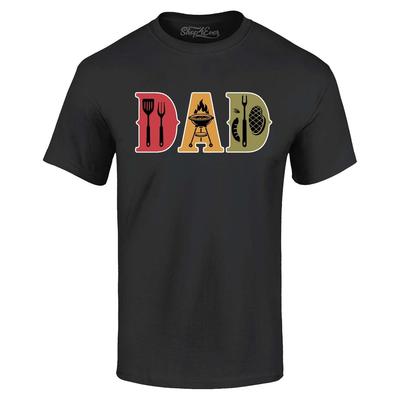 Papa BBQ Silhouette T-Shirt Vatertag Grillgeschenk Shirt