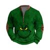 Mens Christmas Sweater Zip Up Sweatshirts Vintage Knit Graphic Sweatshirt Xmas Stand Collar Pullover