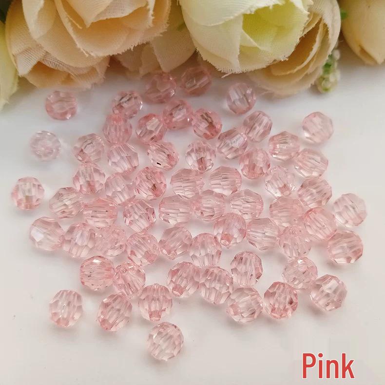 10MM Transparent Acrylic Corner Beads: DIY Handmade Curtain Ornaments, Imitation Crystal and Colored Loose Beading Materials