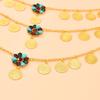 Multi Layer Alloy Coin Tassels Shoulder Chain Necklace Shoulder Accessory for Fashion Forward Women Seeking Unique Style