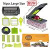 14/16 Piece Set, Ultimate Multifunctional Vegetable and Fruit Chopper - Easy To Slice, Grind, Peel, and Chop