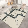 Cartoon Traffic Rug Early Learning Crawling Mat for Kids Dirt Resistant, Wear Resistant Non Slip Floor Mat Easy to Clean