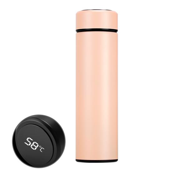 500ml Temperature Display Stainless Steel Touch Screen Thermal Water Bottle Cup
