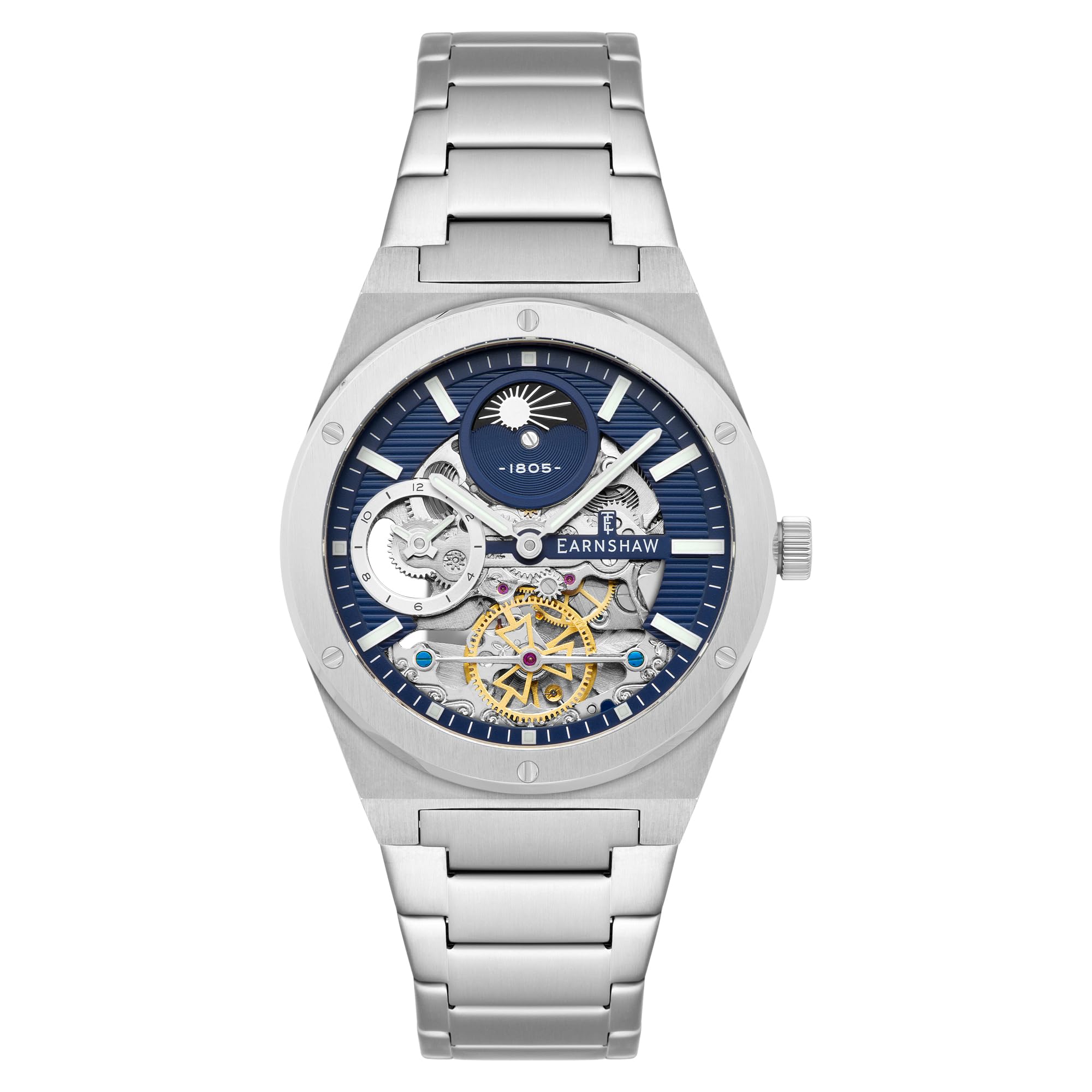 

Синій чоловічий годинник EARNSHAW Analog Blue Dial-ES-8291-22,