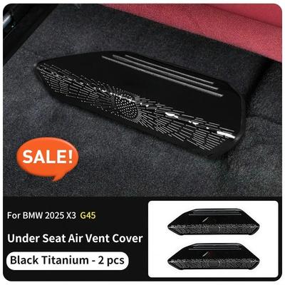 Car Air Outlet Cover Stickers Metal Auto Rear Under Seat Air Conditioner Dust Covers For BMW 3 Series X5 X3 G01 G45 G20 G05