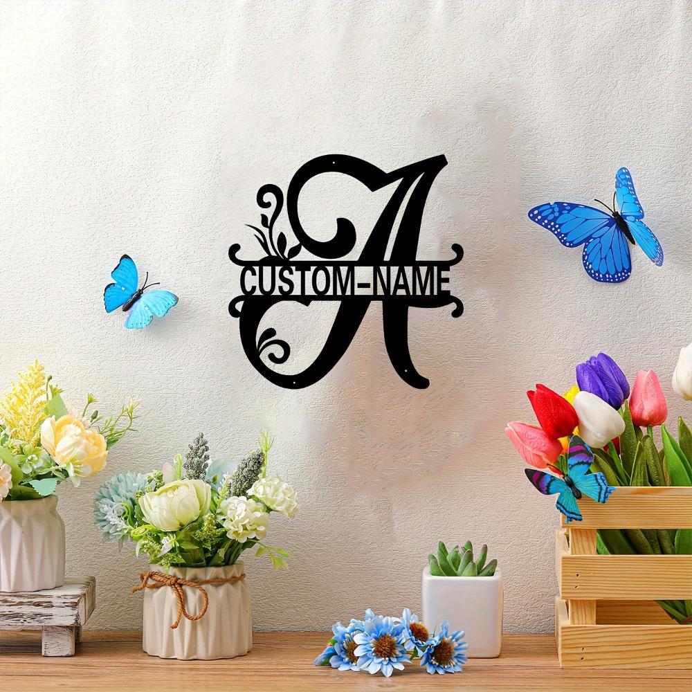 Stylish Custom Metal Name Sign Personalized Letter Wall Art for Home Outdoor Decor Living Room Garden