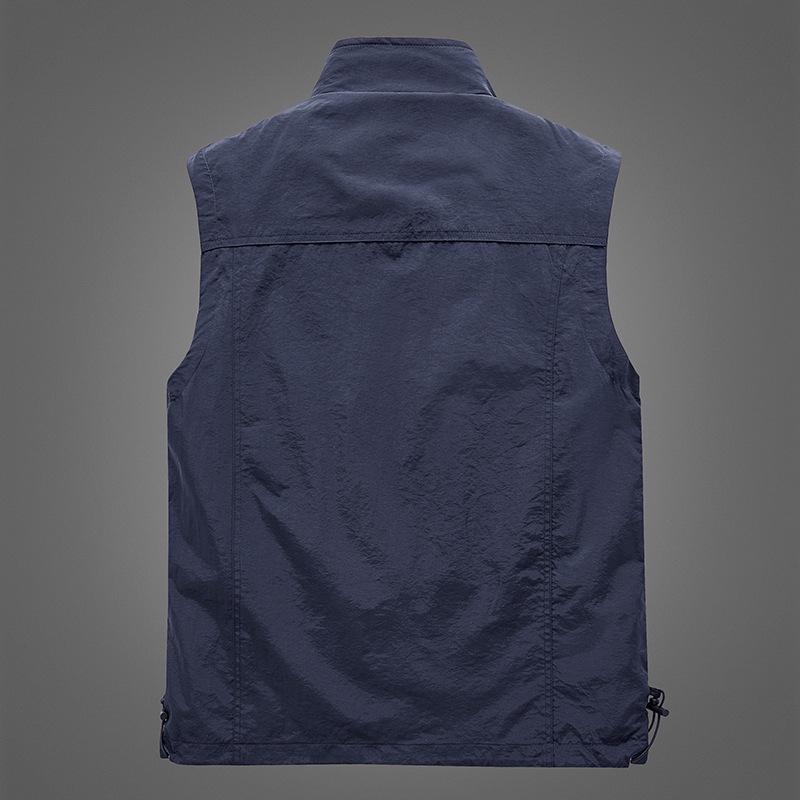 Men's Spring/Autumn Outdoor Photography Fishing Vest - Lightweight, Casual, Middle-Aged Workwear
