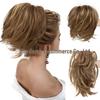 Adjustable High-Temperature Silk Short Curly Clip-On Ponytail Wig for Women