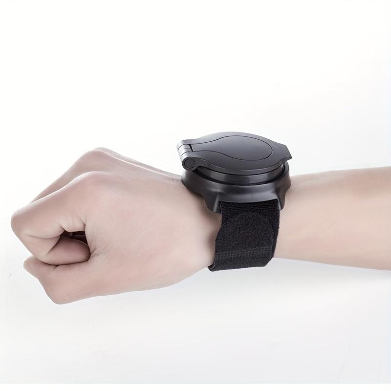 360-degree Rotatable Convex Lens Wrist Rearview Mirror for Bicycle Riding Acrylic Lens ABS Casing with Wrist Strap and Arm Strap