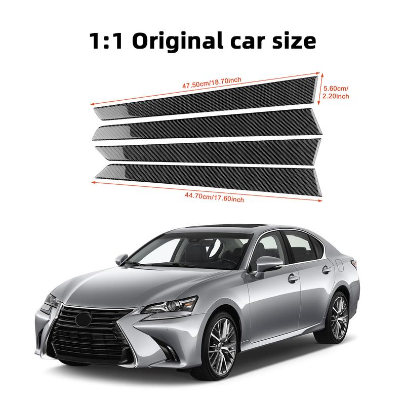 Carbon Fiber Auto Door Panel Protector Decoration Strips For Lexus GS GS250 GS350 L10 2012-2019 Car Sticker Interior Accessories.