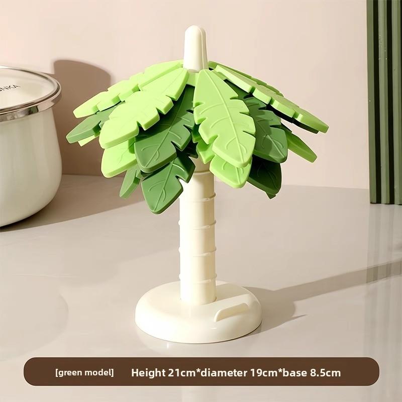 

Dining table high temperature resistant kitchen casserole bowl cup high value household foldable thickened heat insulation mat Trunk Organiser &4 Leaves зелёный