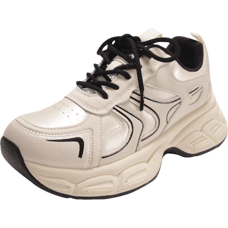 Super fire dad shoes women's 2025 new popular spring and autumn women's shoes versatile thick-soled heightening casual sports shoes