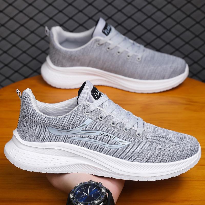 Men's Shoes Spring and Autumn New Simple Single Shoes Versatile Casual Shoes Men's Soft-soled Lightweight Running Shoes Breathable Sports Shoes