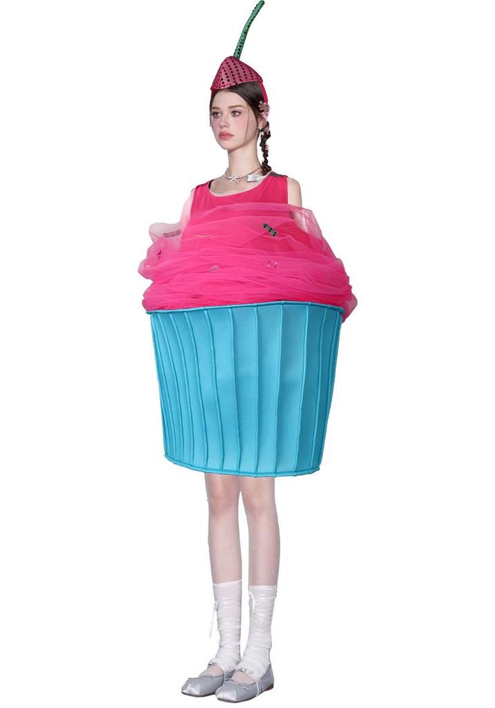 Kids' Halloween Cosplay Ice Cream Cupcake Costume