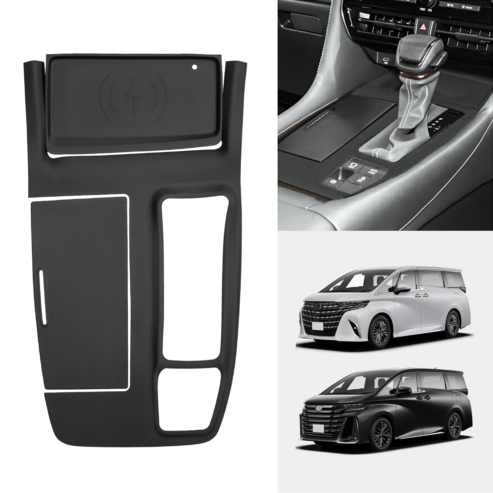 

TELLIKA Shift Panel Rubber Mat Cover for Toyota 1 and Interior Car Custom Parts vehicles equipped with a straight shift Alphard/Vellfire (40 Series) -
