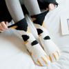 1 Pair Women Socks Plush Coral Velvet Autumn Winter Cat Paw Lovely Thickening Warm Floor Socks