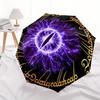 "Eye of Sauron: Lord of the Rings Inspired Fantasy Art Print"Umbrella, Portable 3 Fold Compact Umbrella for Men & Women, Valentine's Day Mot