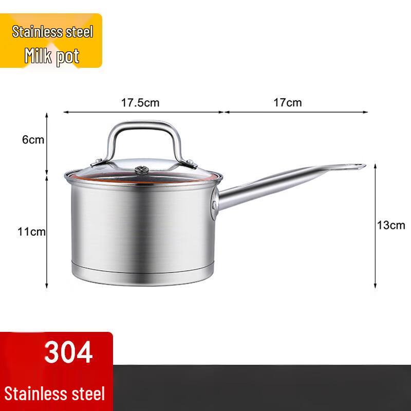 Zhishi 16cm 304 Stainless Steel Milk Pot