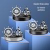 Solar Rotating Ship's Wheel Car Ornament - Aromatherapy Perfume 'May Your Future Be Bright'
