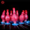 Dragon Flame Inflatable Silicone Dildo with Water Spray and Dog Knot Design for Women