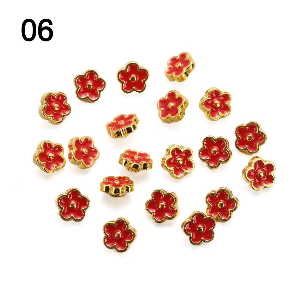 20pcs Handmade Flower Buckles 10 Colors Mini Cartoon Buttons Stuffed Toys Accessories  1/6 Doll