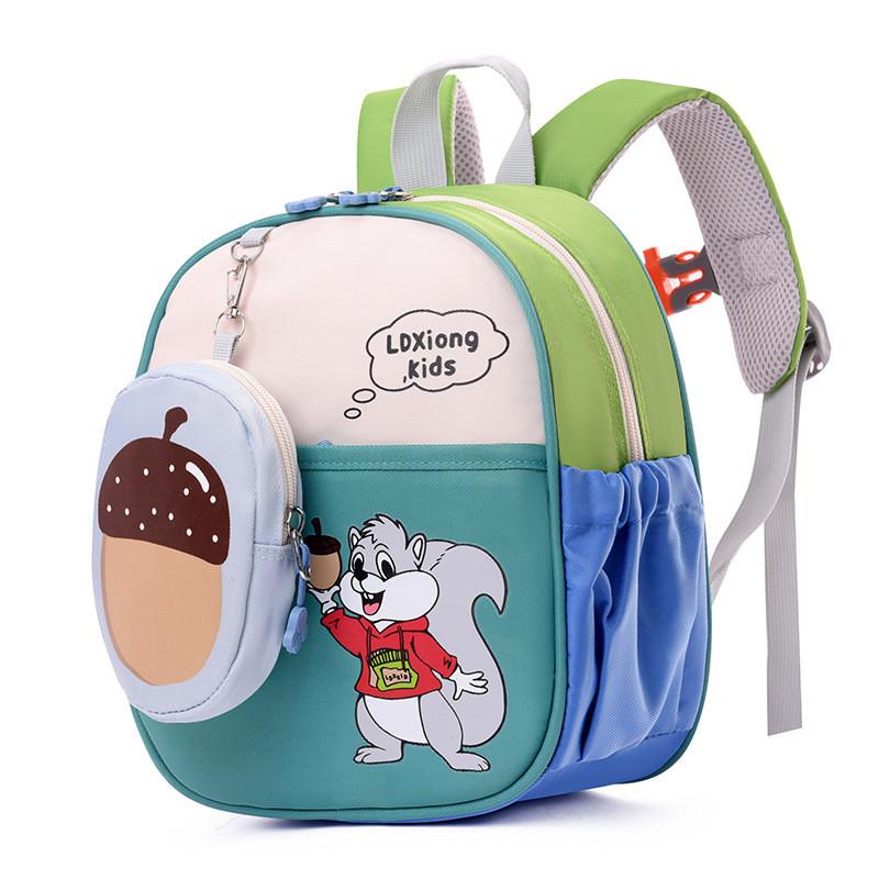 Trendy Kids Backpack With Air Cushion Straps Charming Patchwork Backpack For School Outings