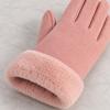 Touchscreen Thermal Gloves Fuzzy Cuff Sports Cycling Mittens Comfortable Plush Gloves  Skiing