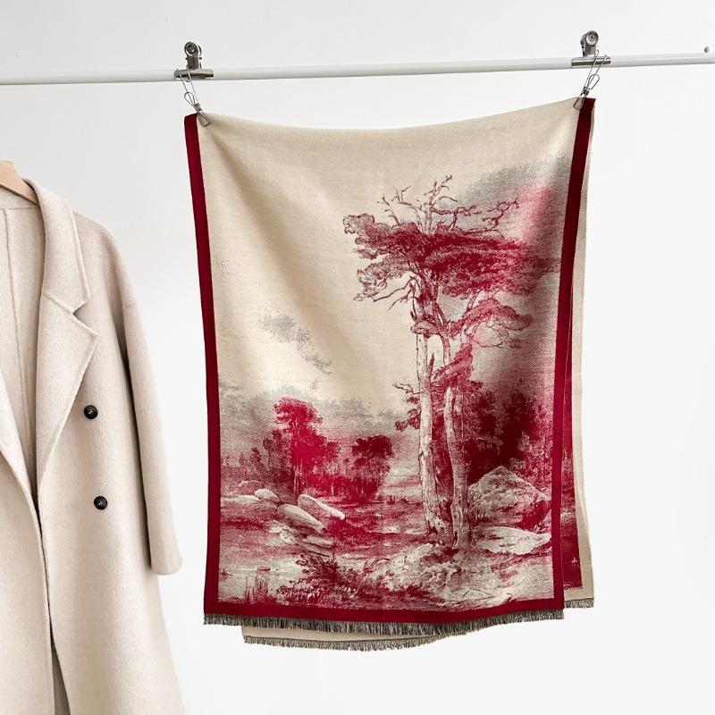 Autumn and winter retro scarf women's new temperament high sense imitation cashmere scarf versatile warm shawl