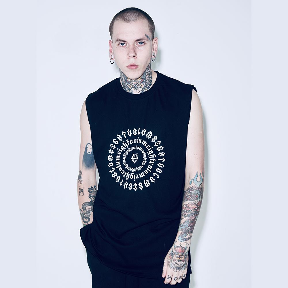Eight Volume Ev Logo Mandala Layered Sleeveless (Black) Black/One Size
