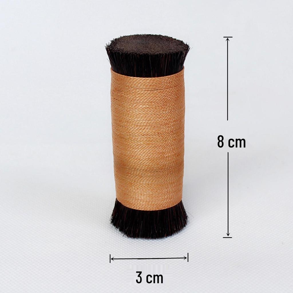 Handmade Calligraphy & Painting Brush with Brown Handle and Tiger Stone Maintenance Tool