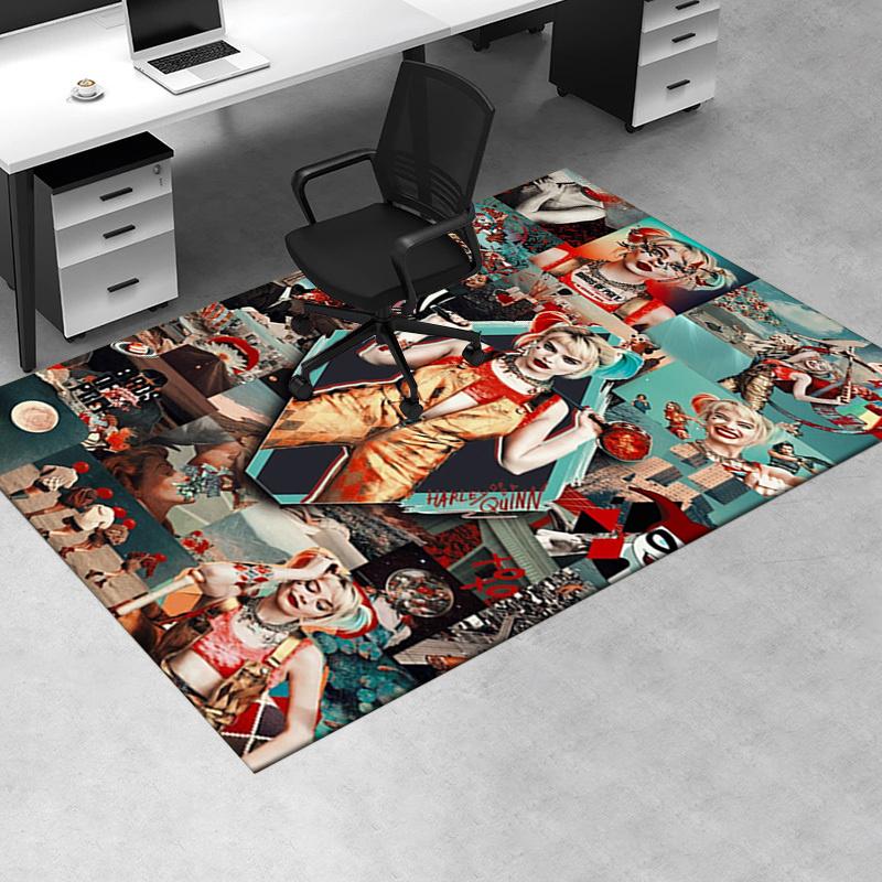 

Harley Quinn Collage Poster: Aesthetic Wall Art Decor Office Mat Home Decor Office Desk Chair Rugs Chair Carpet for office Chair Mat Gift Fo 60cm by 90cm