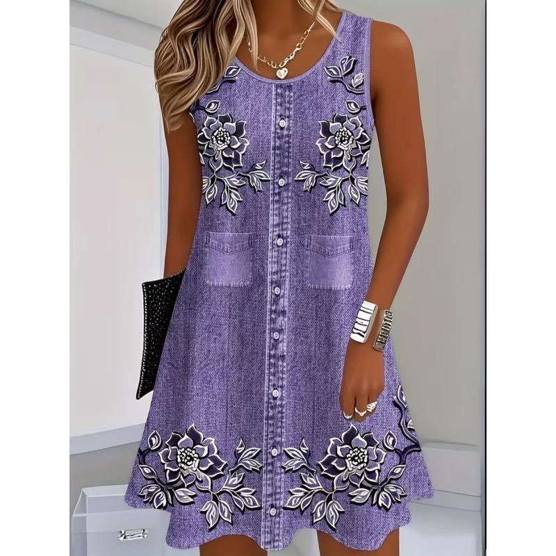 Spring and Summer Women's Sleeveless Dress