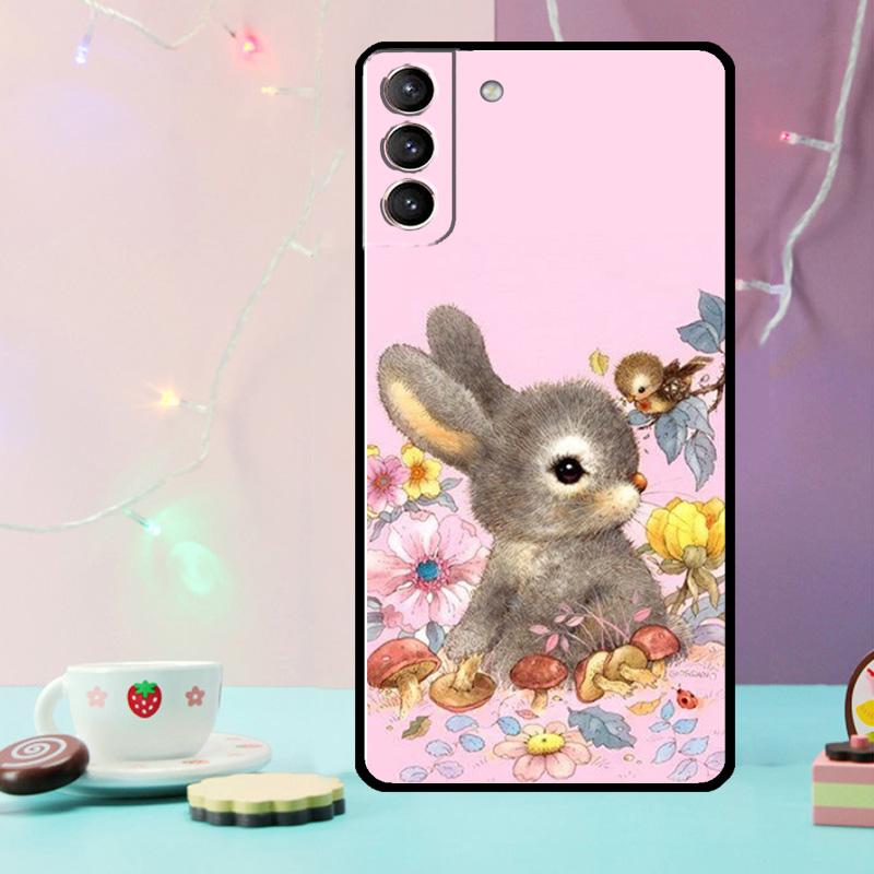 Rabbit Phone Case For Samsung Galaxy S24 S25 Ultra S21 S22 S23 Ultra S9 S10 S20 Plus S25 FE Cover