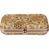 Damen Handarbeit Handbestickte Box Clutch Tasche Geldbörse Für Braut, Freizeit, Hochzeitstasche für Frauen & Mädchen Gold