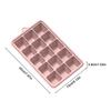 Square Silicone Ice Cubes Tray Mold 15-Grid With Lid Easy Release Food Grade Freezer Ice Molds Frozens Whiskey Ice Cubes Tray