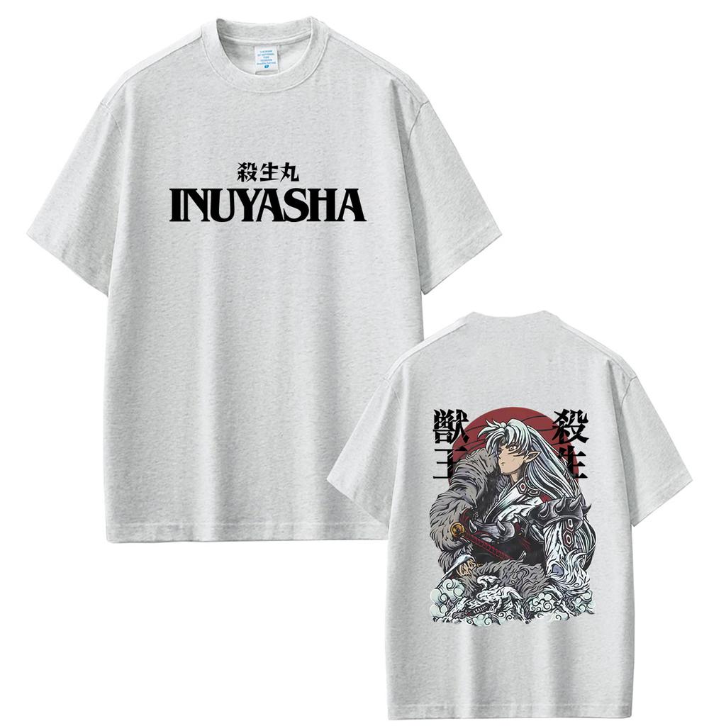 Anime Inuyasha Sesshoumaru Graphic T-shirt Male High Quality Soft Cooton T Shirts Unisex Women Clothing Unisexga Vintage Streetwear