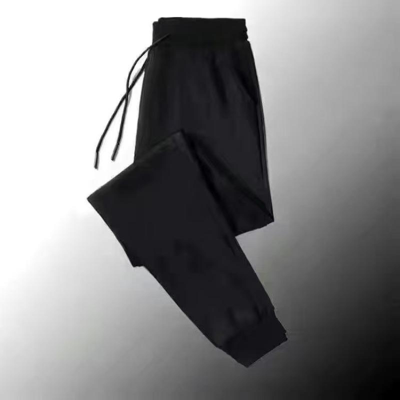 Letter-printed jacquard trendy men's new straight trousers trendy casual wide-leg jeans
