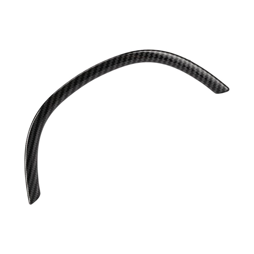 Steering Wheel Panel Cover Decor Sticker Strip Trim Fit for 5 Series F10 2011‑2017Carbon Fiber Style Glossy Black