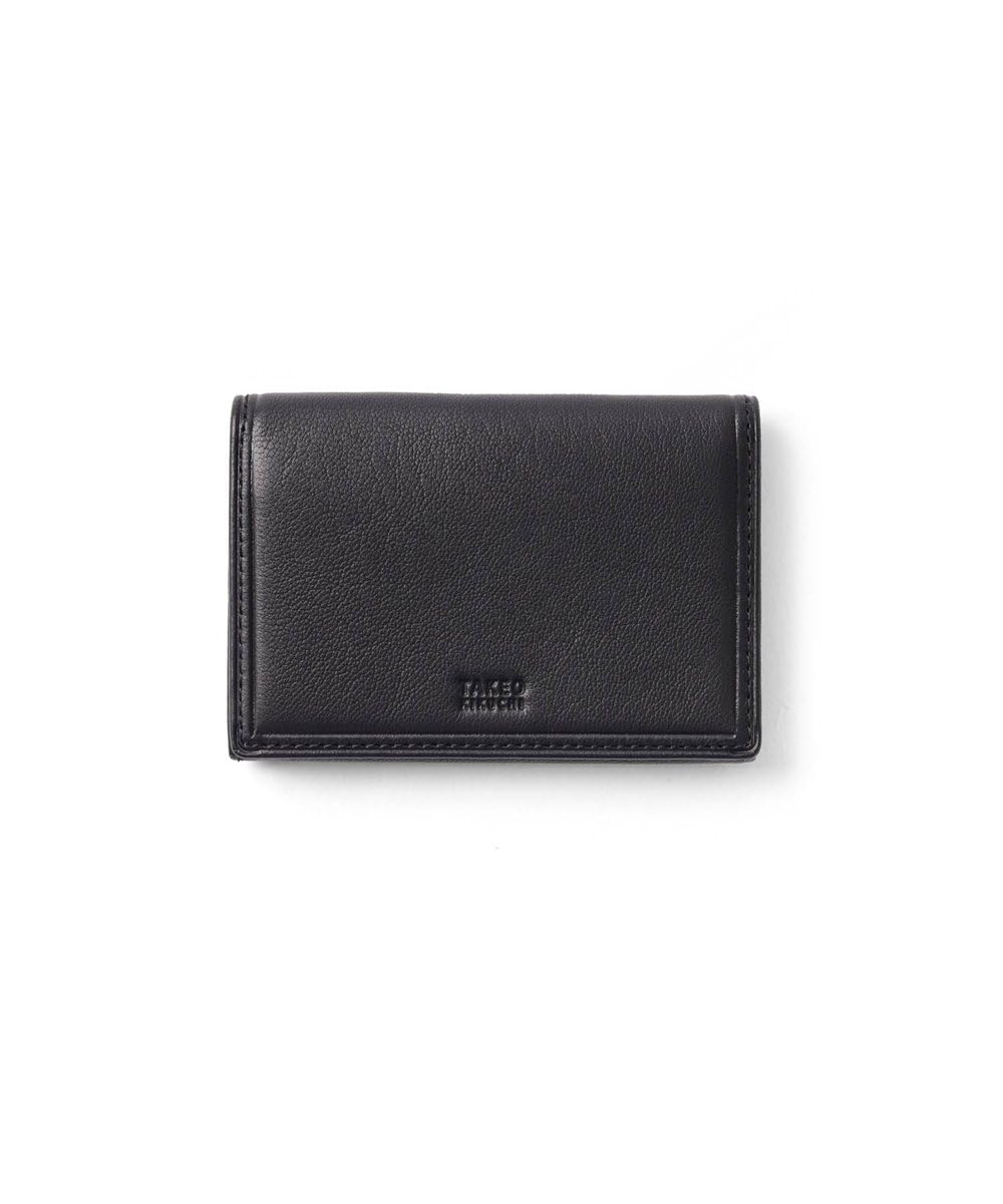 TAKEO KIKUCHI Claude II Sheepskin Business Card Holder for Men [TAKEO KIKUCHI] (Black) No.790602