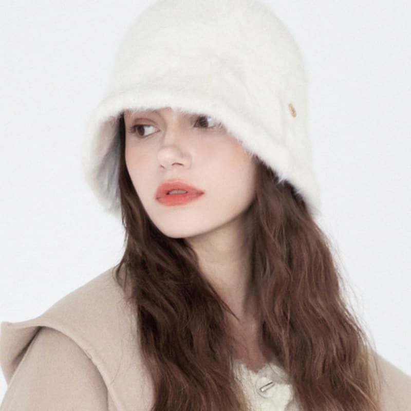 

ULUK Круглая Украшенная Пушистая Ангоровая Панама 3 Цвета black