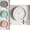 Modern Round Quartz Wall Clock With Silent Motion For Living Room Decor