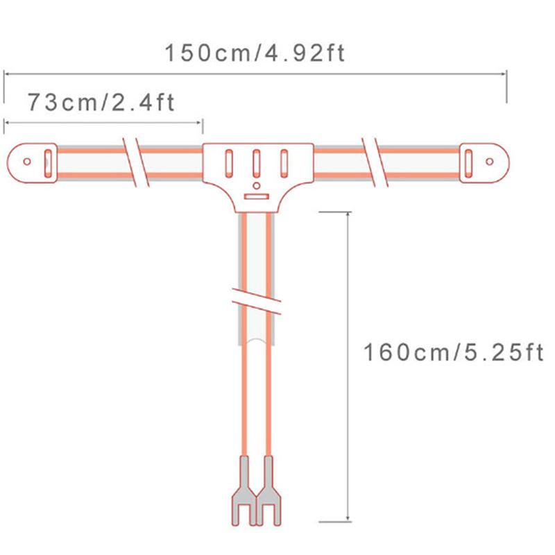 Fm Dipole Antenna Indoor T-Type Sound Radio Stereo Receiver 300Ohm Transformer